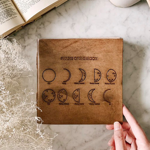 Moon Phases Leather Journal