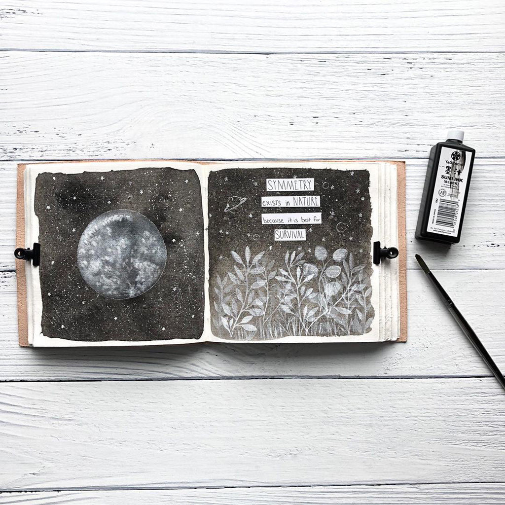 Moon Phases Leather Journal