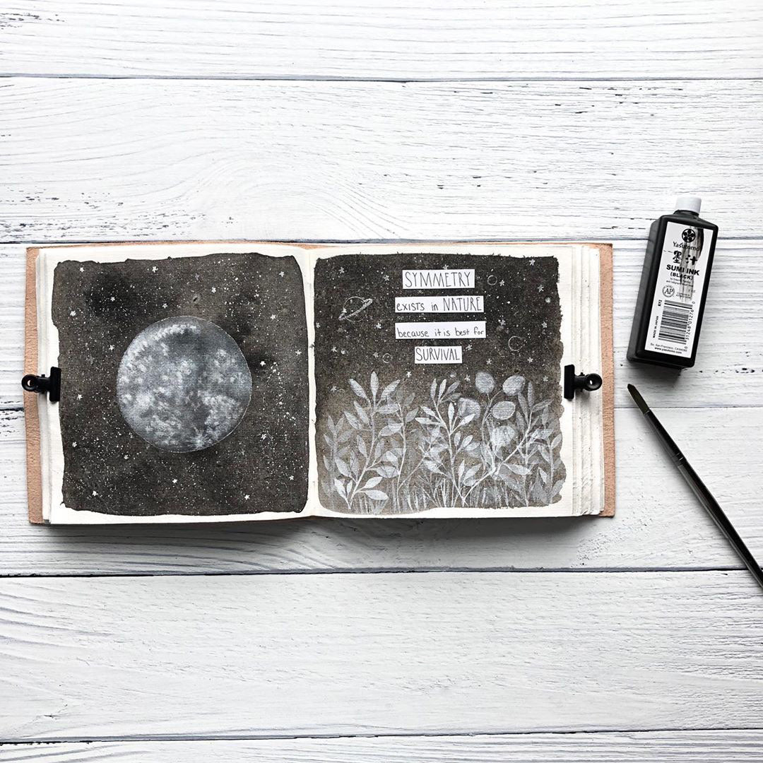 Moon Phases Leather Journal