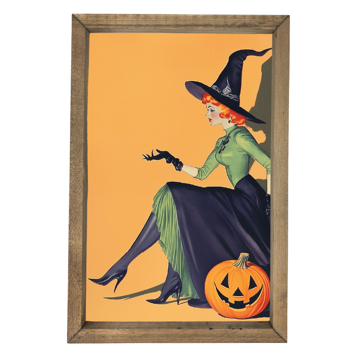 Witchy Silhouette Framed Art