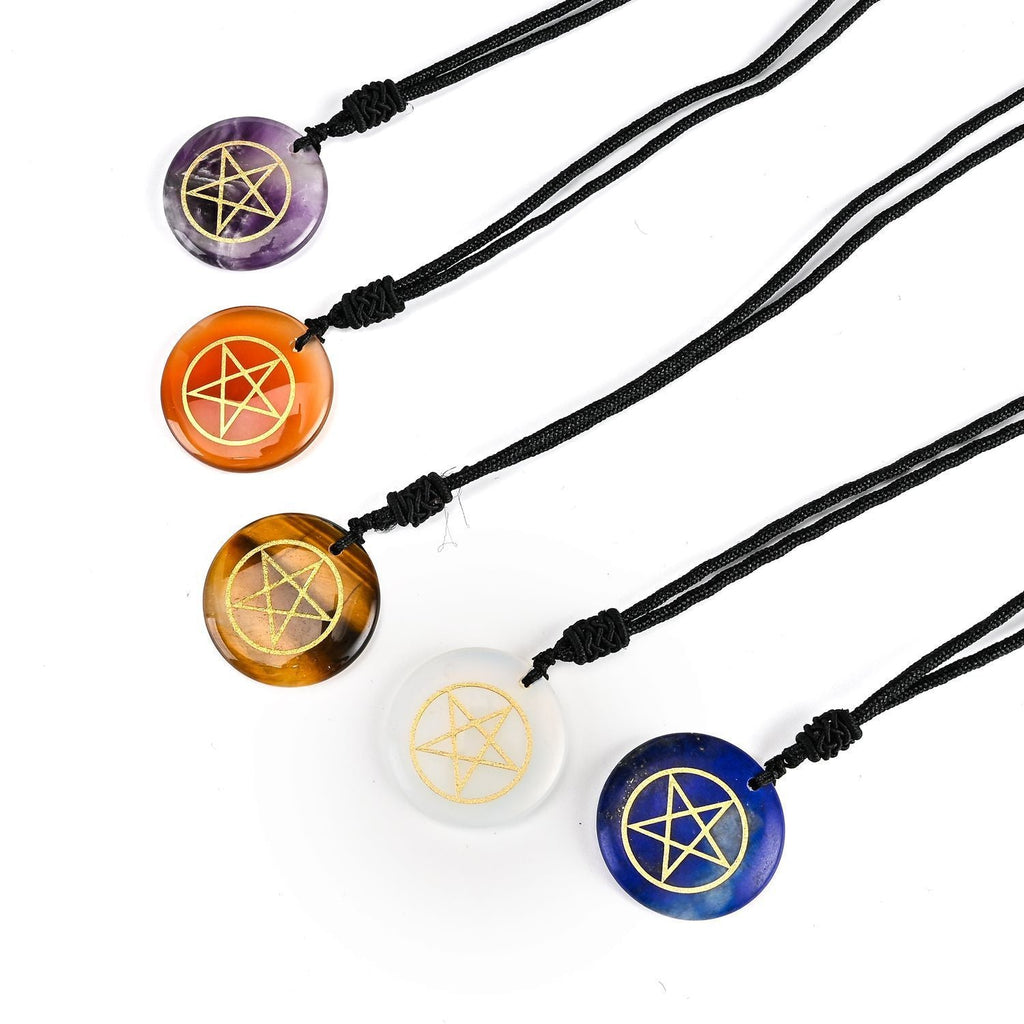 Pentacle Crystal Rope Necklaces