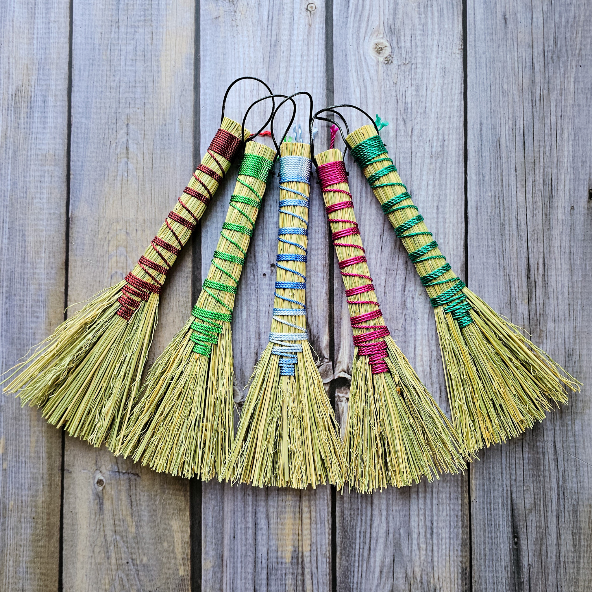 Pocket Intention Broom, Mini Handmade Hawktail Broom