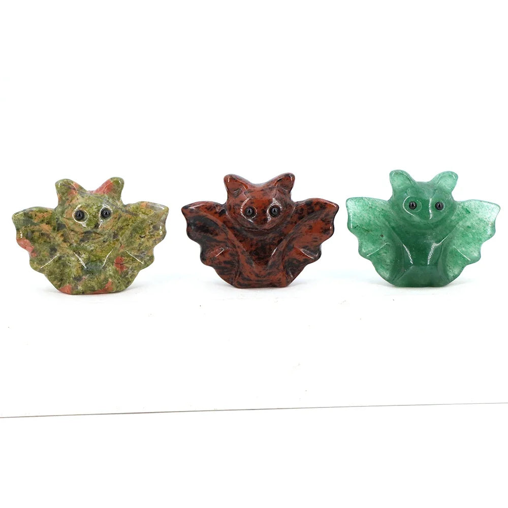 Crystal Bat Statues