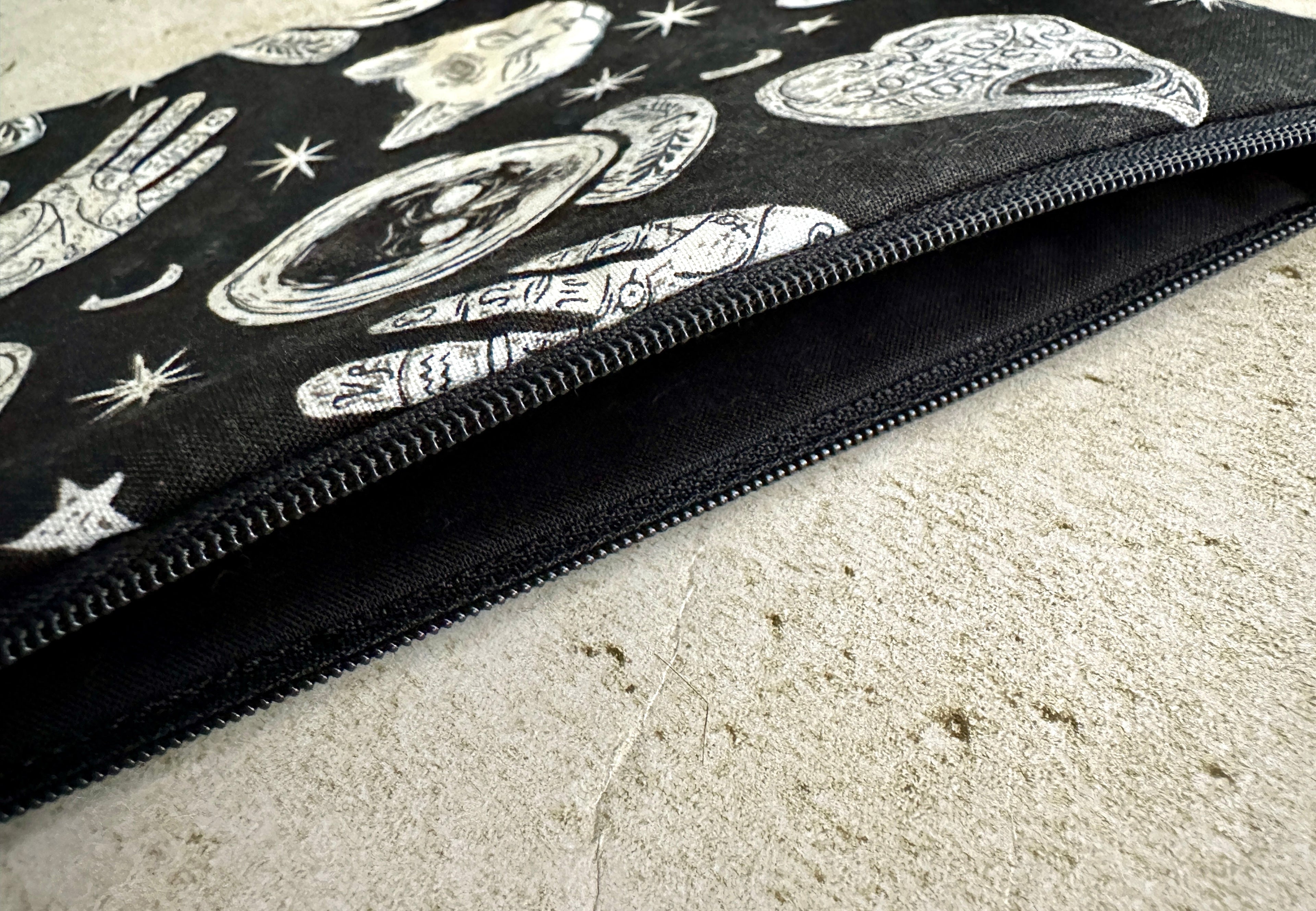 Witchy Tarot Card Bag With Zipper - Tarot Deck Storage Bag