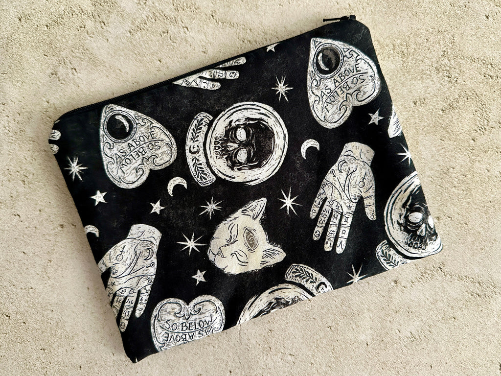 Witchy Tarot Card Bag With Zipper - Tarot Deck Storage Bag