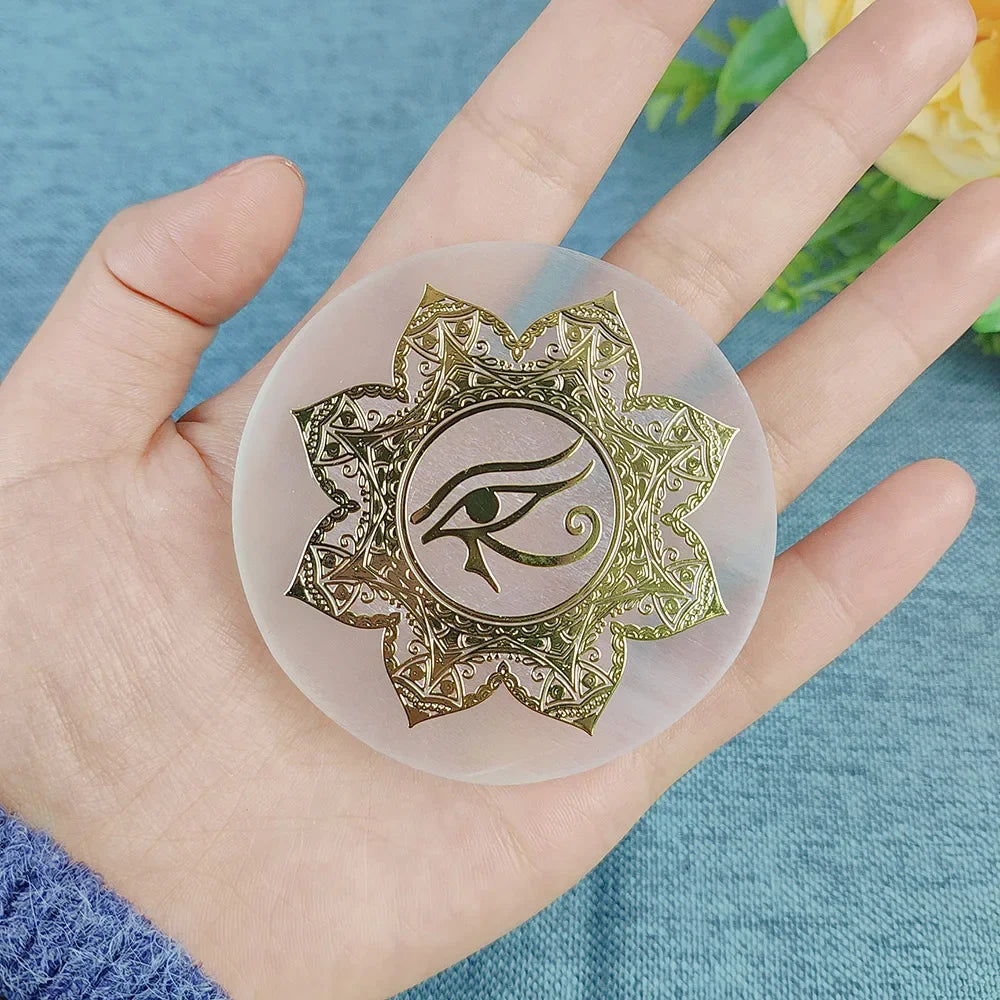 Selenite Gold Symbol Plates