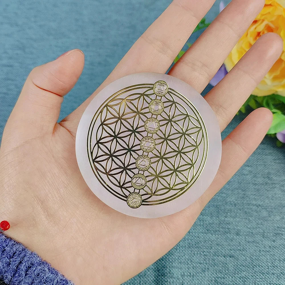 Selenite Gold Symbol Plates