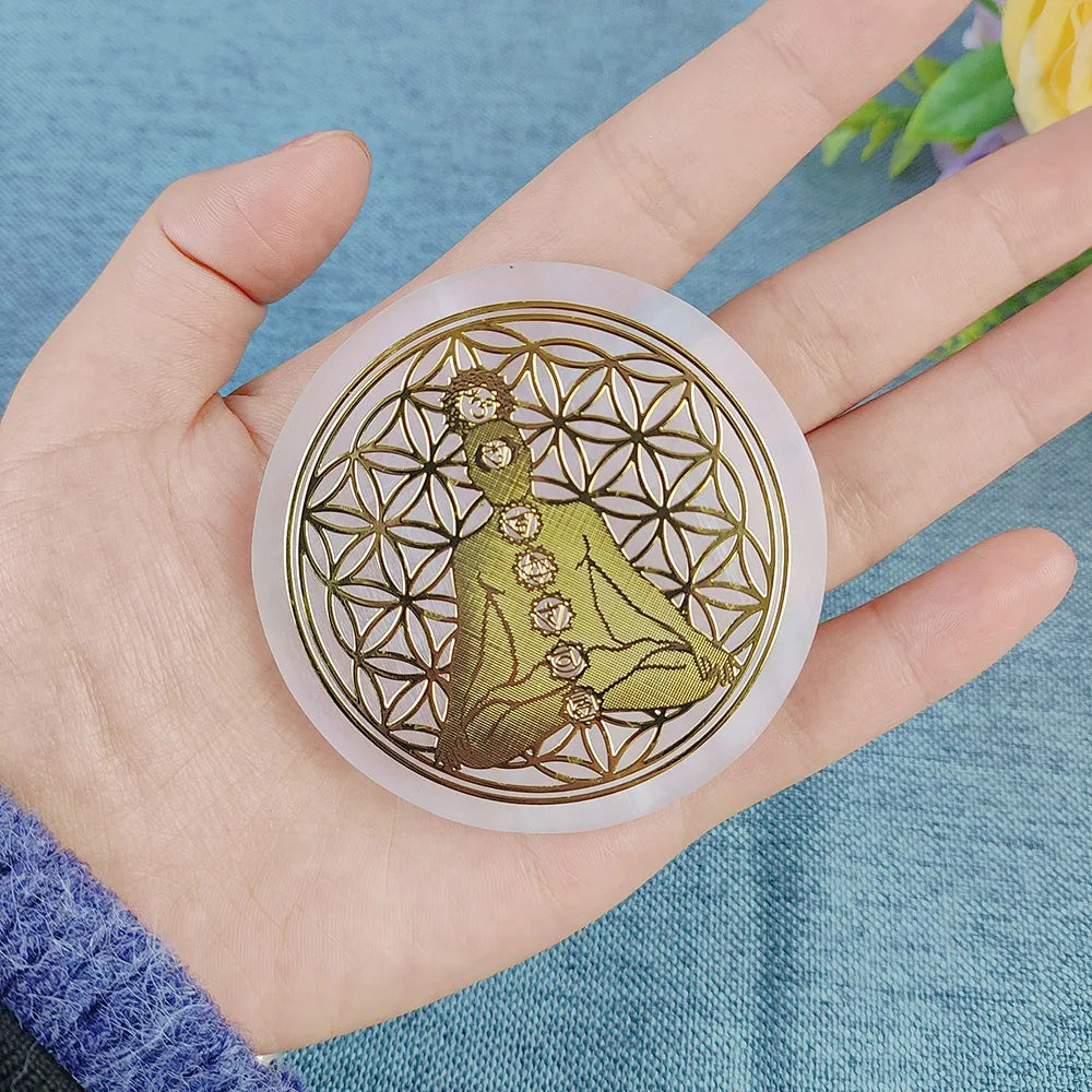 Selenite Gold Symbol Plates