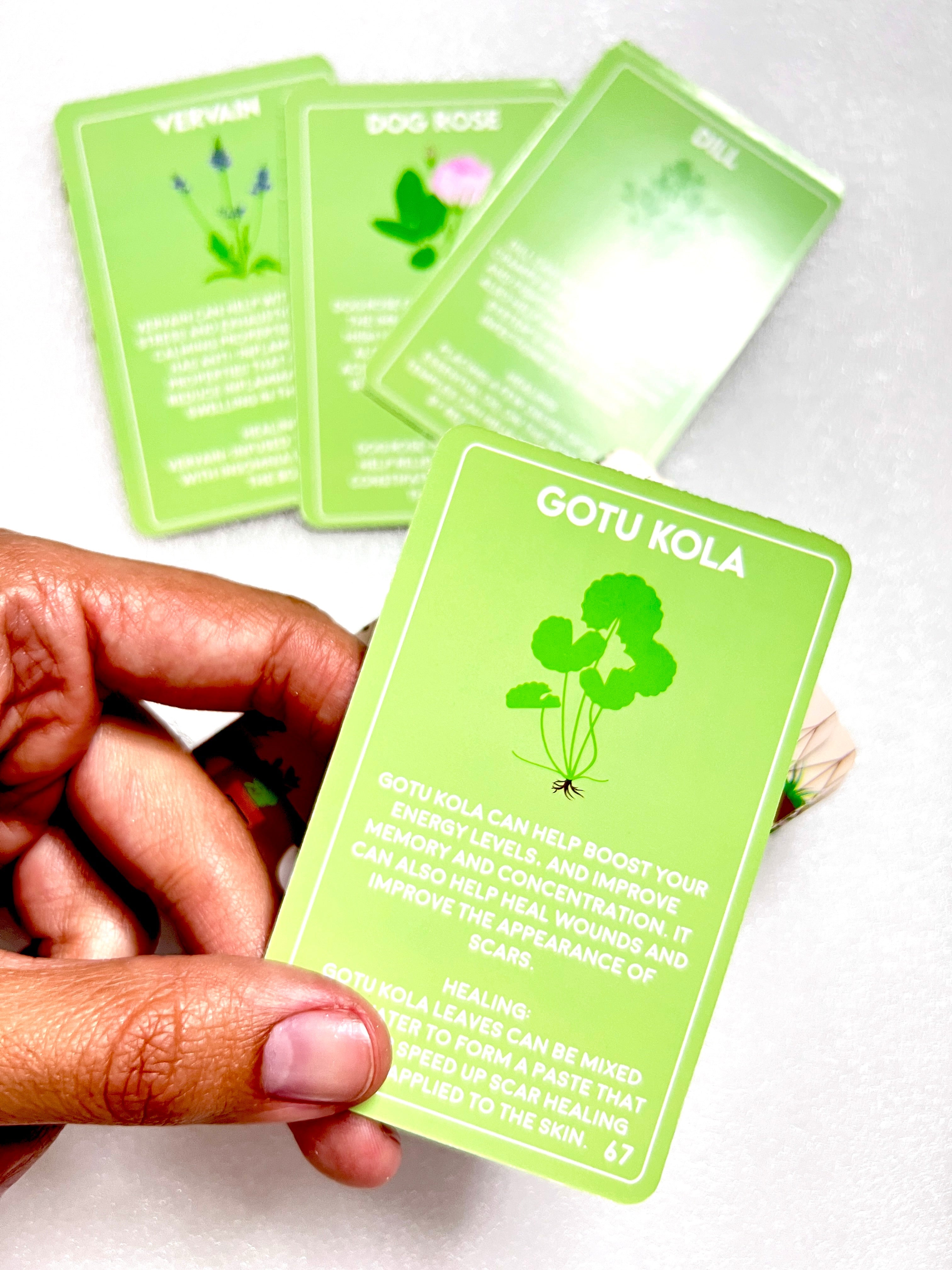Healing Herbs - Set of 100 Cards to Learn About Holistic and Natural Healing Herbs