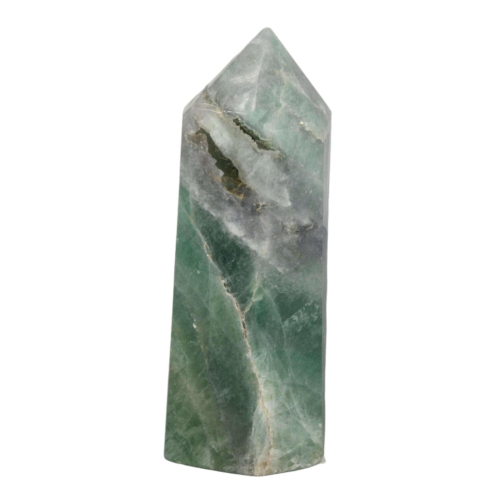 Green Fluorite Crystal Tower Heart Chakra Clarity Stone