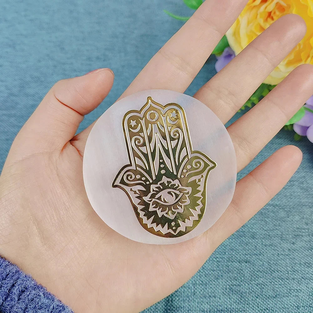 Selenite Gold Symbol Plates