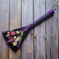 Hand Crafted Floral Broom, 15"