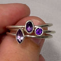 Amethyst 3 Stack Ring Set