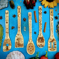 Large Bamboo Kitchen Utensils Set - The 5 Elements