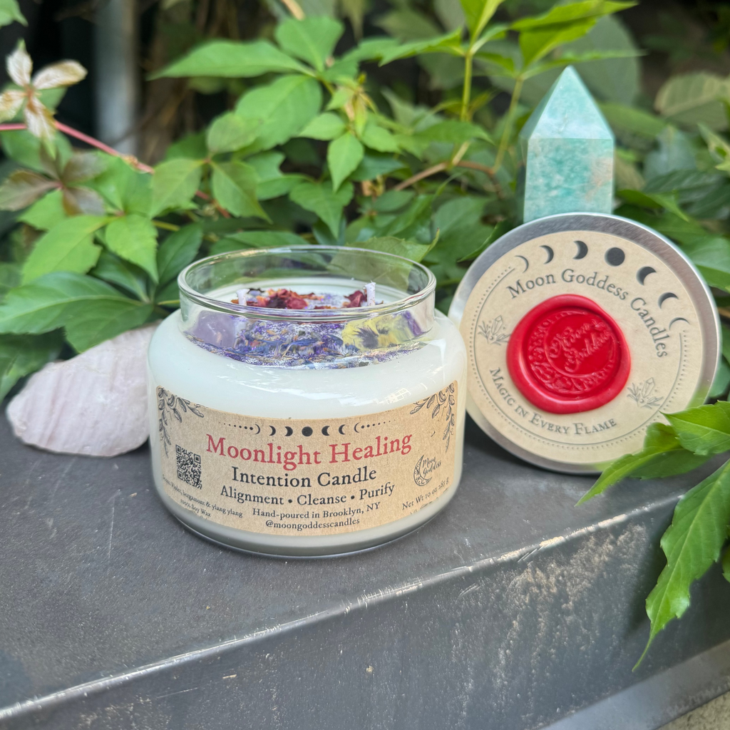 Moonlight Healing Amethyst Candle