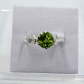 Sterling Silver Buckle Banded Peridot Ring - Size 6 -Positivity, Growth & Renewal