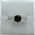 Sterling Silver Cushion-Cut Garnet Ring – Size 5 – Passion, Strength & Grounding