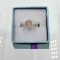 Sterling Silver Round Rose Quartz - Size 6 - Loving, Soothing & Heart Opening