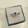 Sterling Silver Heart Tanzanite Ring - Size 7 - Spiritual, Intuitive & Elevated