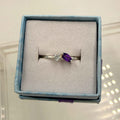 Sterling Silver Aquamarine & Amethyst Ring - Size 9 - Calming, Spiritual & Healing