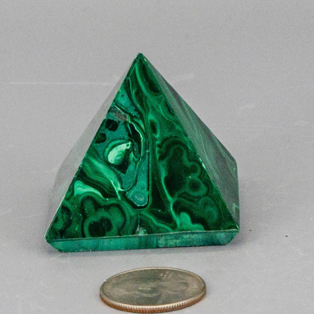 Malachite Crystal Pyramid Heart Chakra Transformation