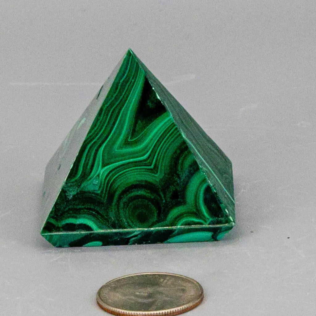 Malachite Crystal Pyramid Heart Chakra Transformation