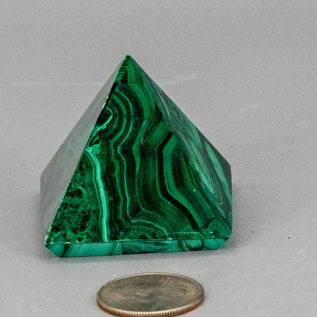 Malachite Crystal Pyramid Heart Chakra Transformation