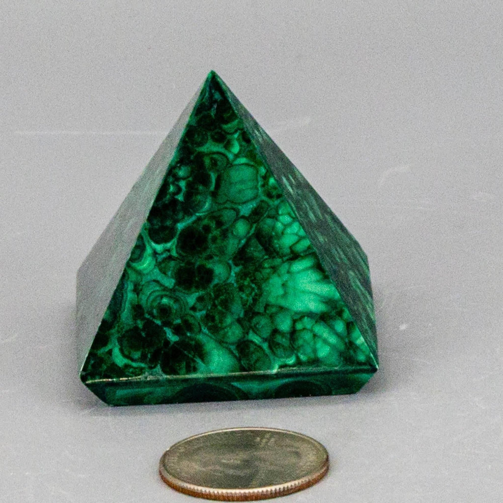 Malachite Crystal Pyramid Heart Chakra Transformation