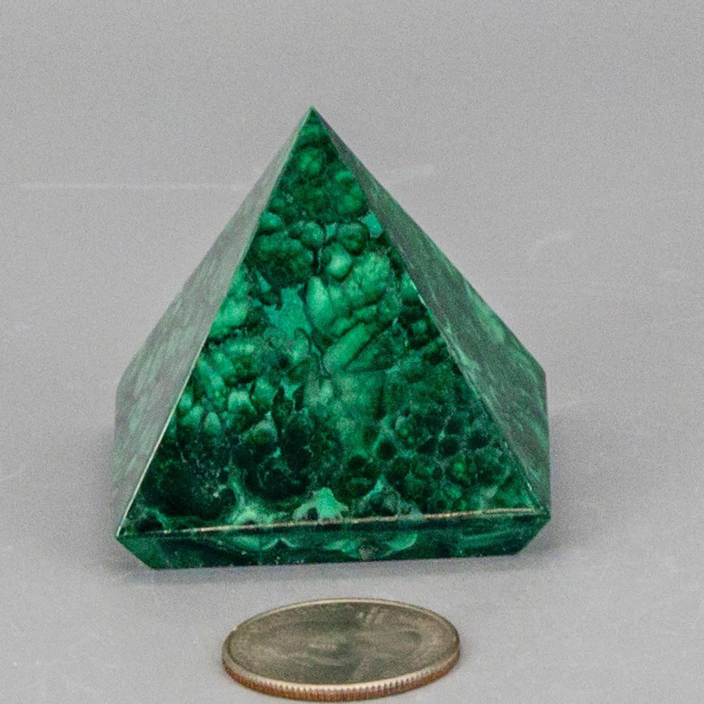 Malachite Crystal Pyramid Heart Chakra Transformation