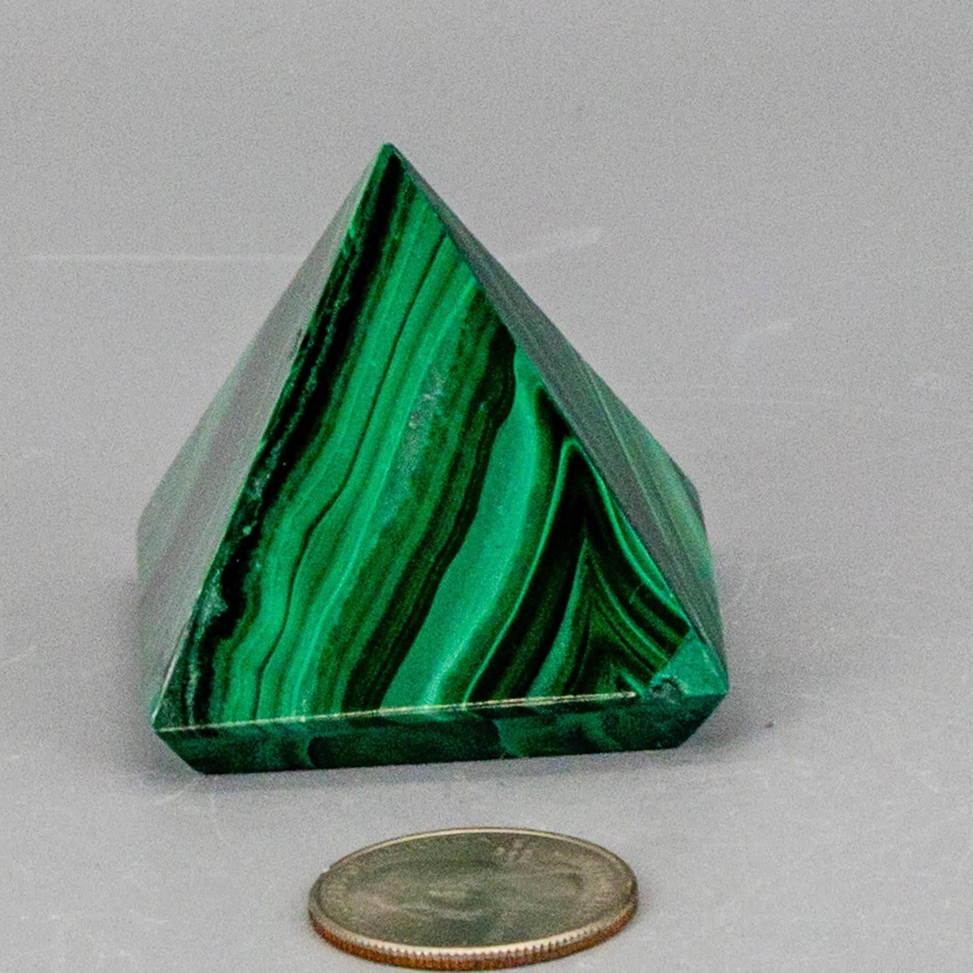 Malachite Crystal Pyramid Heart Chakra Transformation