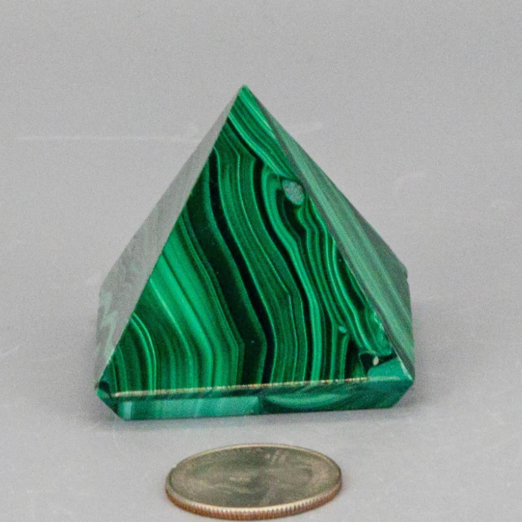 Malachite Crystal Pyramid Heart Chakra Transformation
