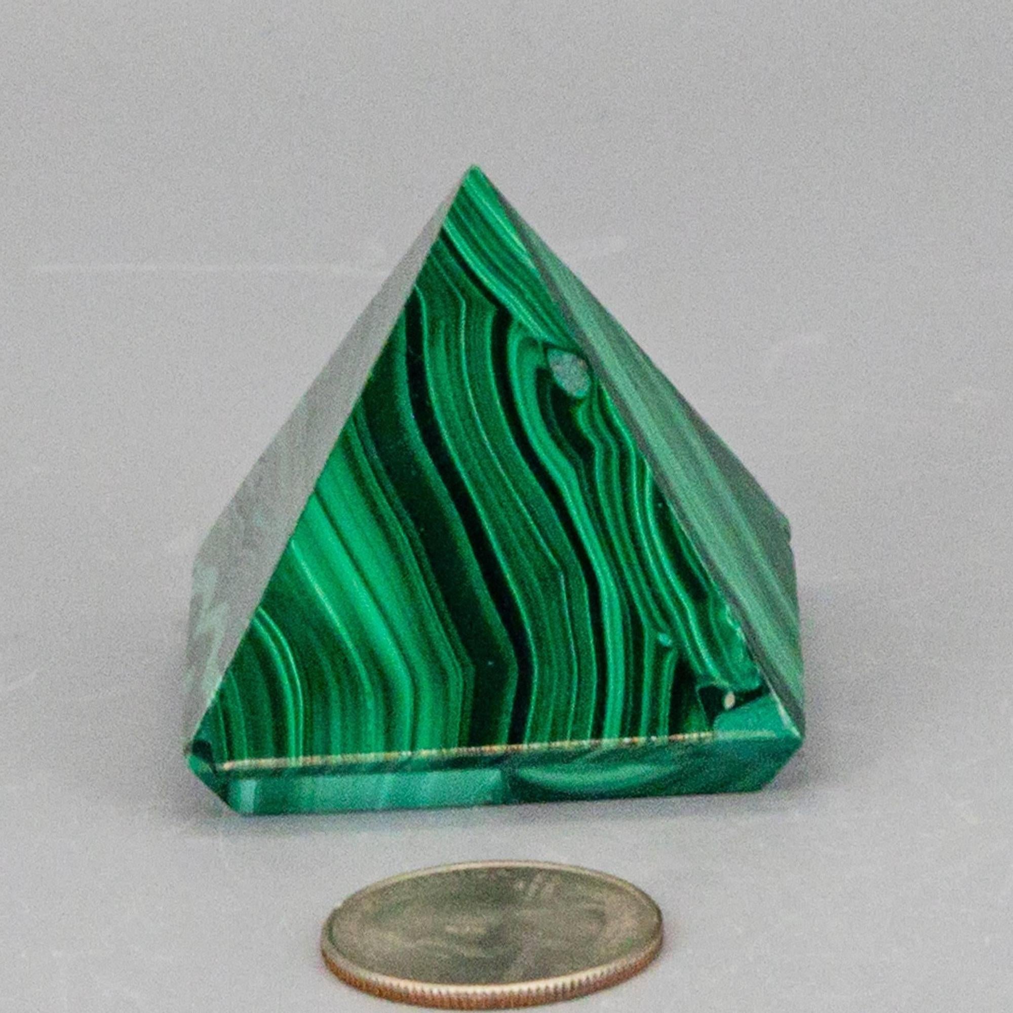 Malachite Crystal Pyramid Heart Chakra Transformation