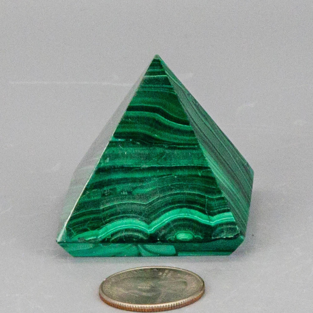 Malachite Crystal Pyramid Heart Chakra Transformation