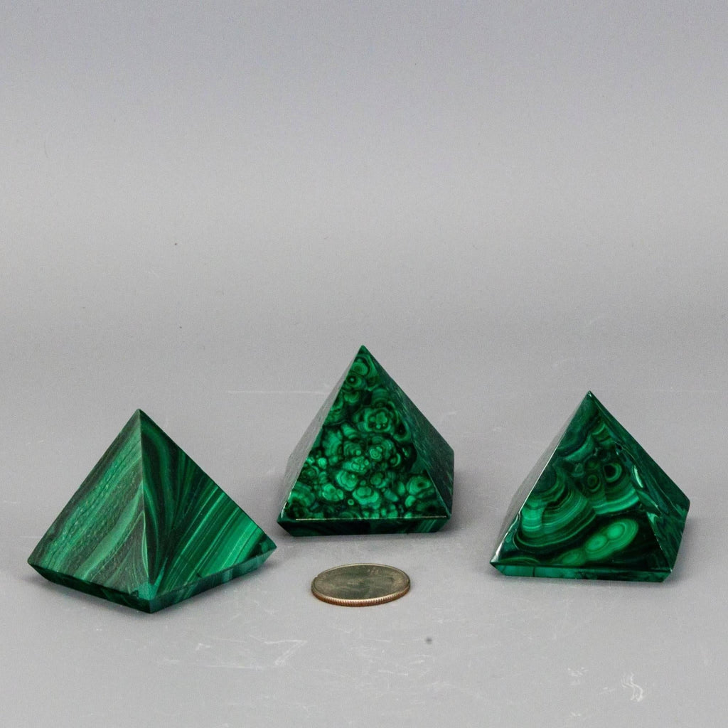 Malachite Crystal Pyramid Heart Chakra Transformation