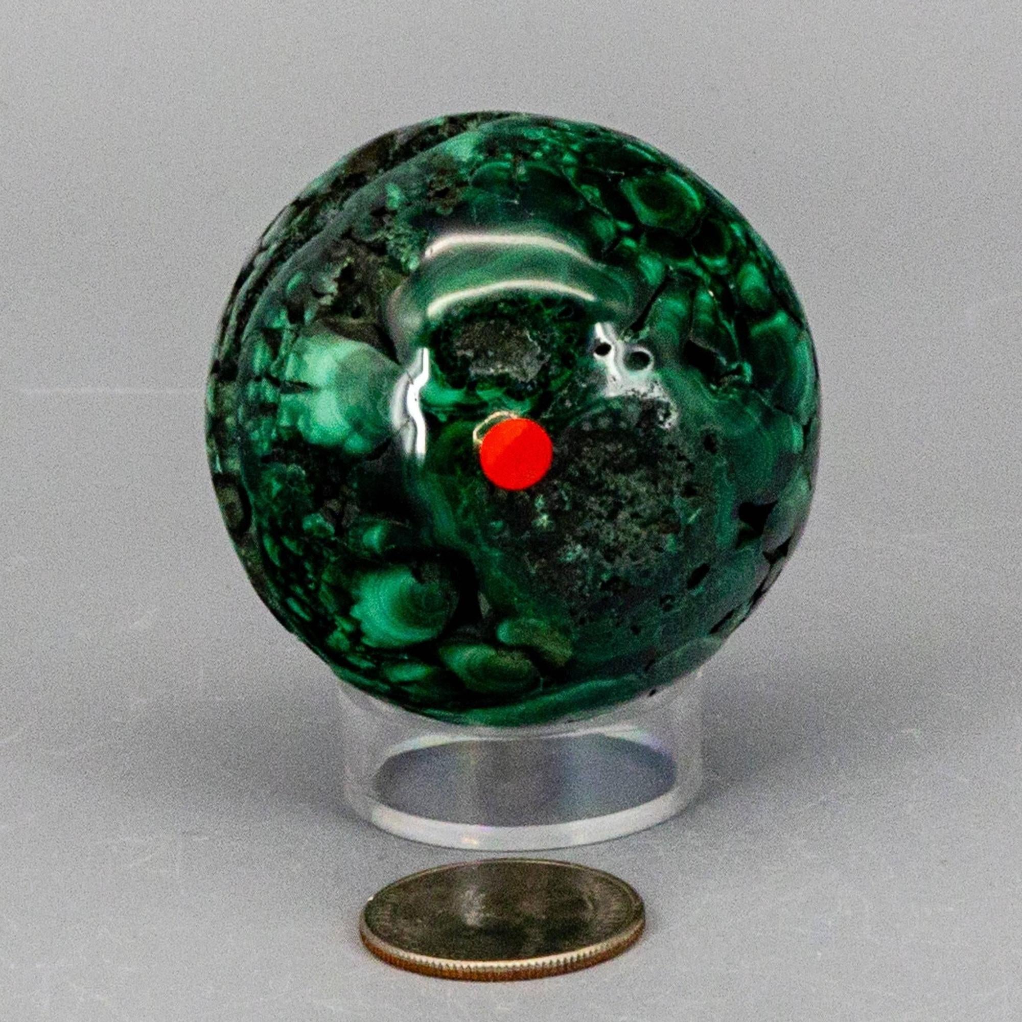 Malachite Crystal Sphere Heart Chakra Transformation