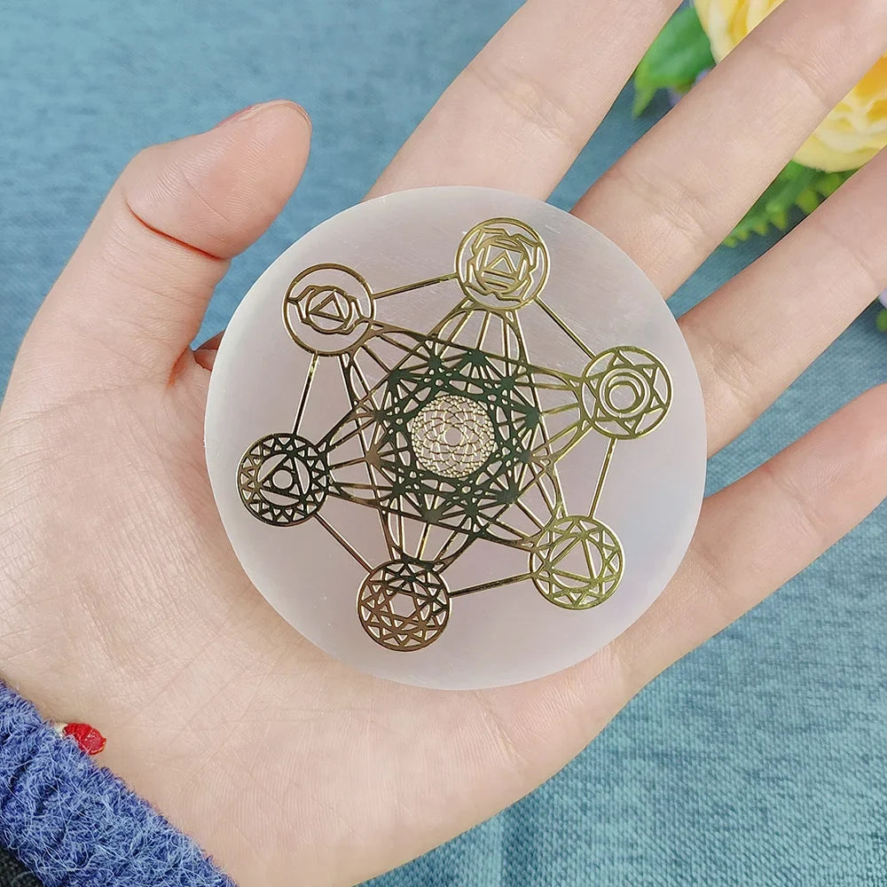 Selenite Gold Symbol Plates