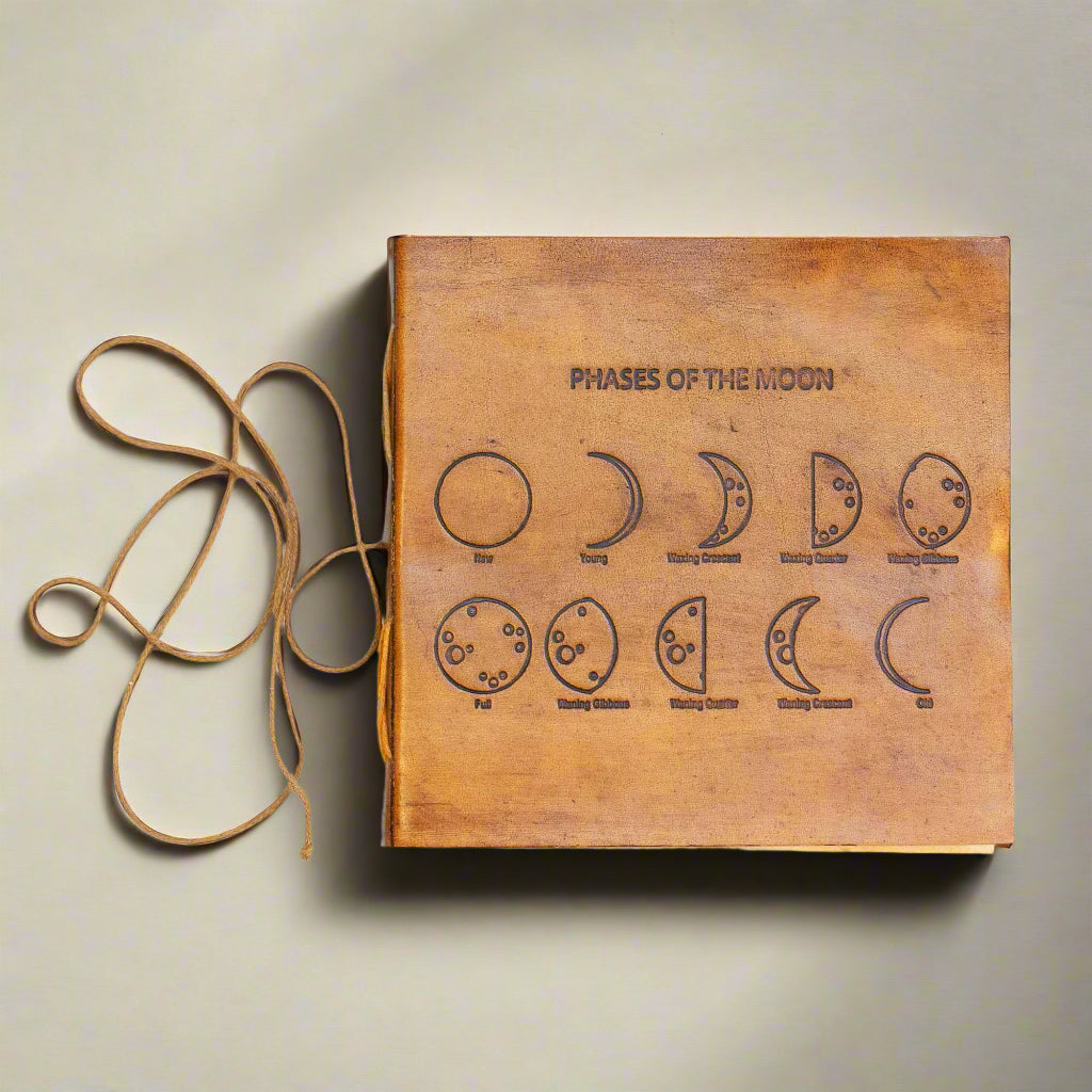 Moon Phases Leather Journal