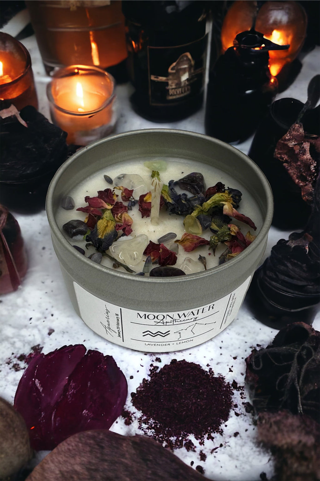 Zodiac Candles – 6 oz Astrology Inspired Candles with 40+ Hour Burn Time -- by Moon Water Apothecary!