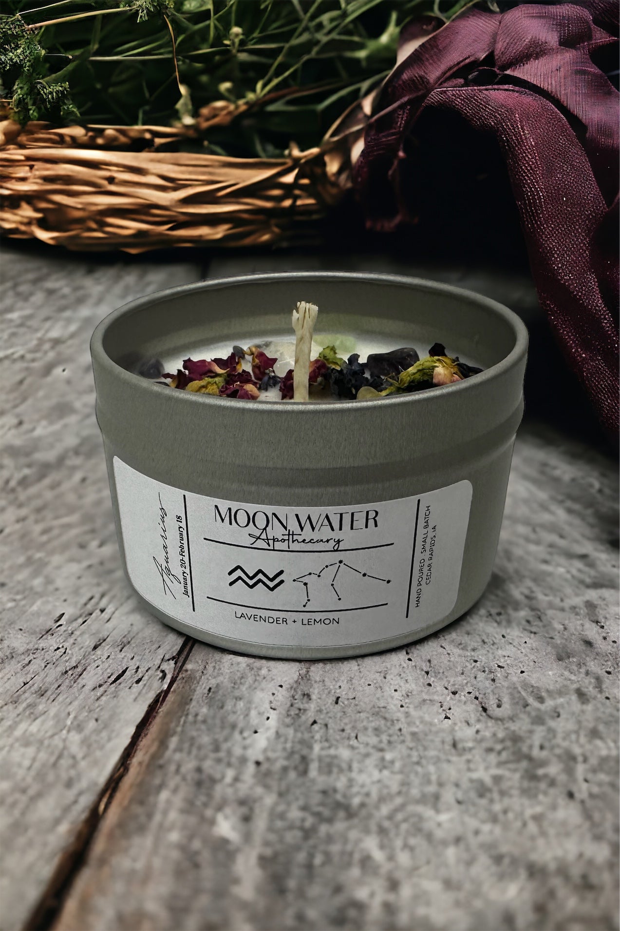 Zodiac Candles – 6 oz Astrology Inspired Candles with 40+ Hour Burn Time -- by Moon Water Apothecary!