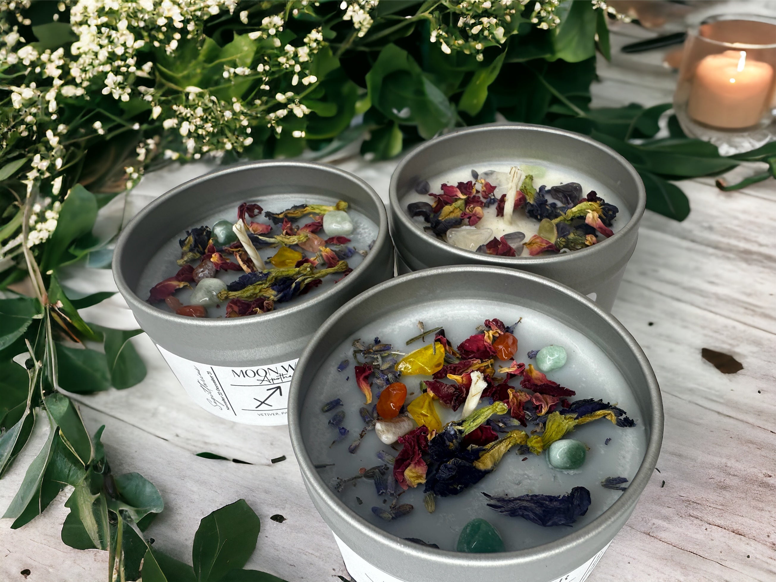 Zodiac Candles – 6 oz Astrology Inspired Candles with 40+ Hour Burn Time -- by Moon Water Apothecary!