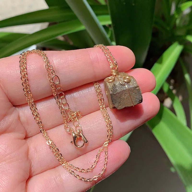 Raw Crystal Wire Wrap Necklaces