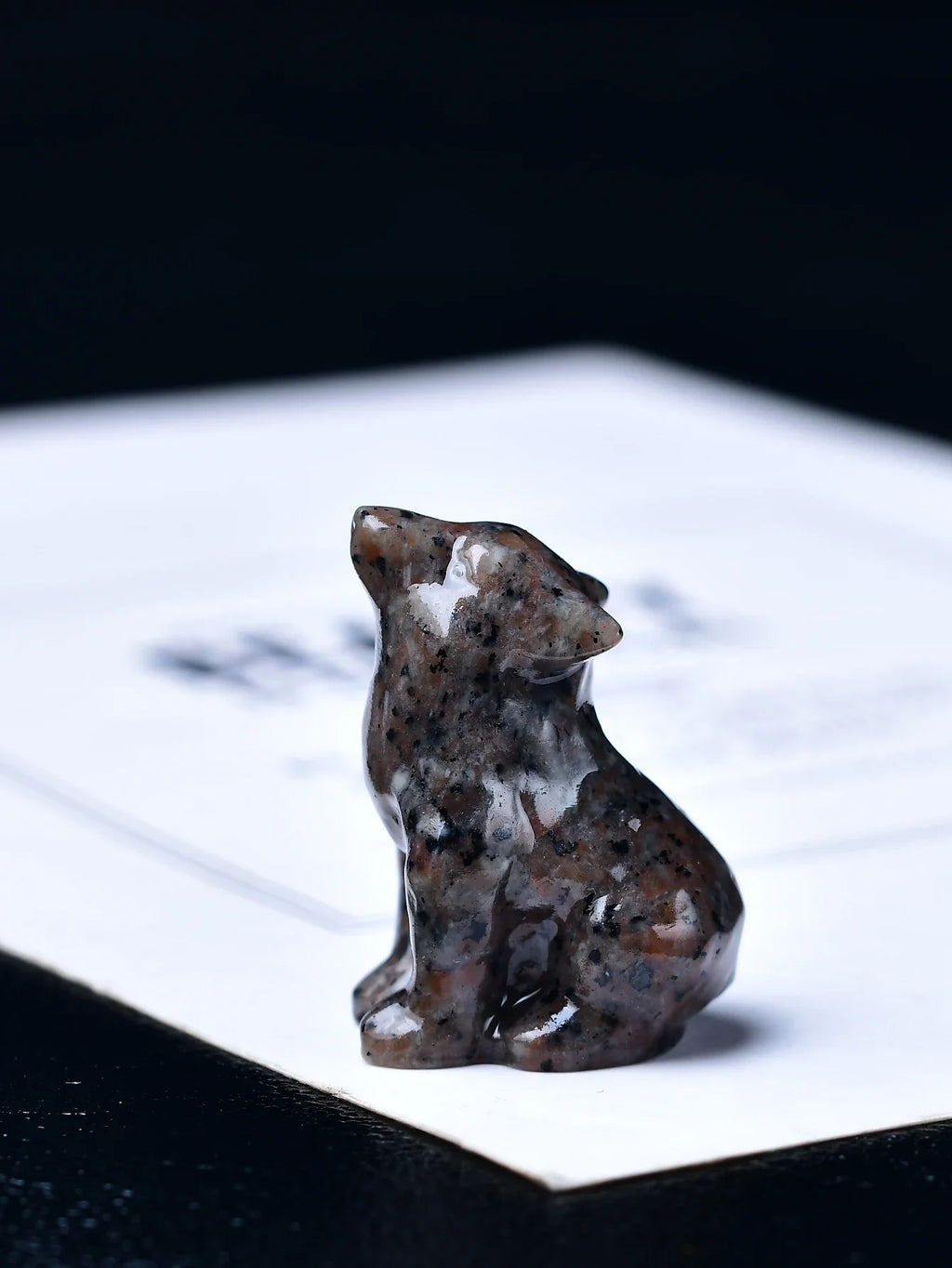 Crystal Wolf Statues