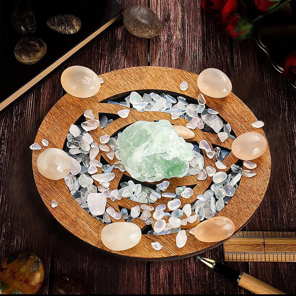 Celtic Knot Wood Board | Witch Altar Tray for Spiritual Decor