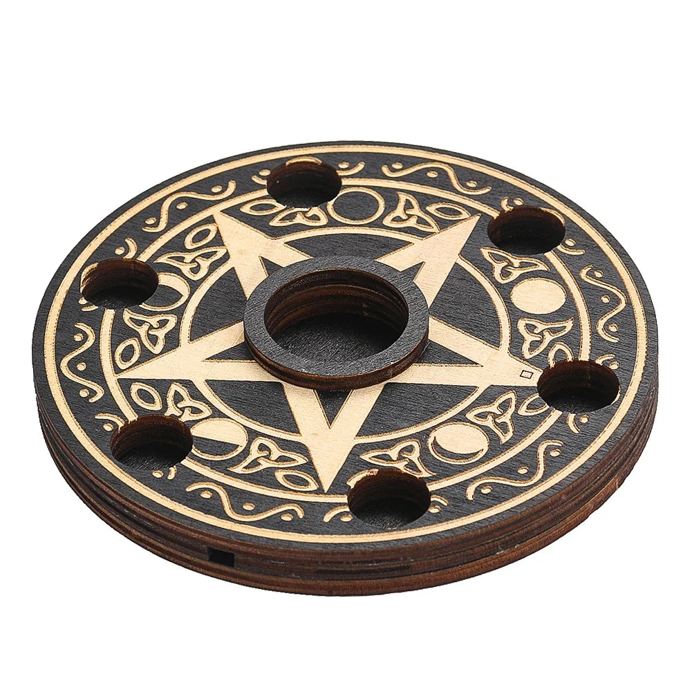 Pentacle Crystal Ball & Candle Holder