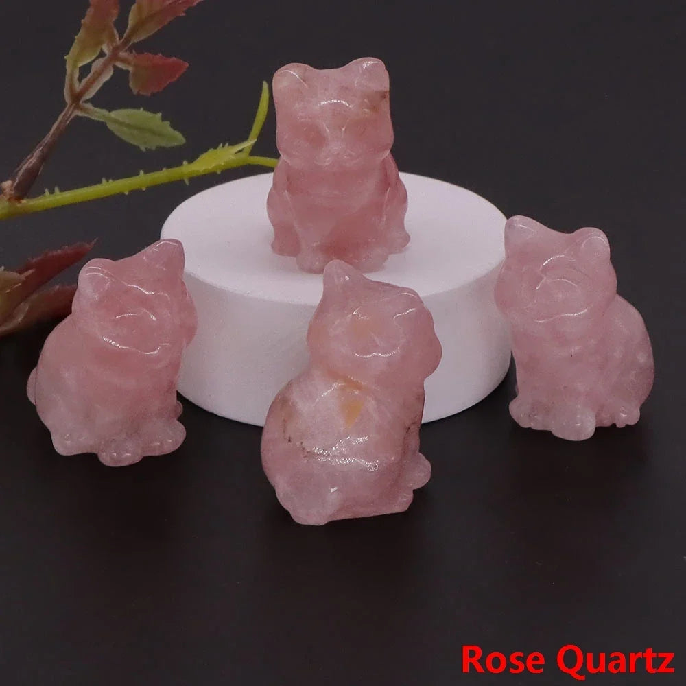 Crystal Cat Statues