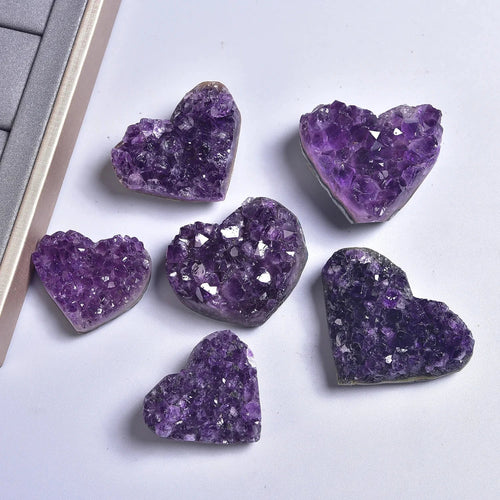 Amethyst Cluster Crystal Heart