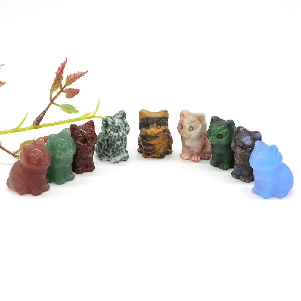 Crystal Cat Statues