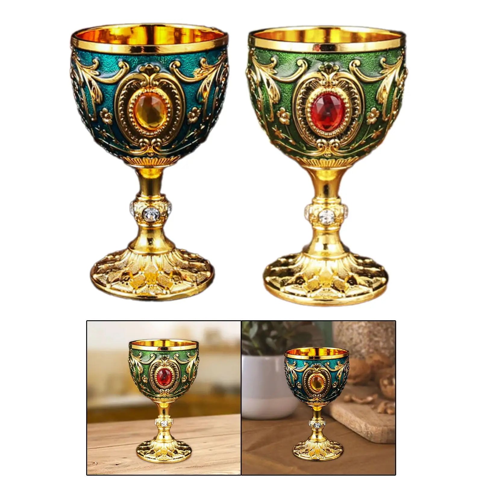 Vintage Chalice Medieval Goblet Novelty Engraved Reusable Anniversary