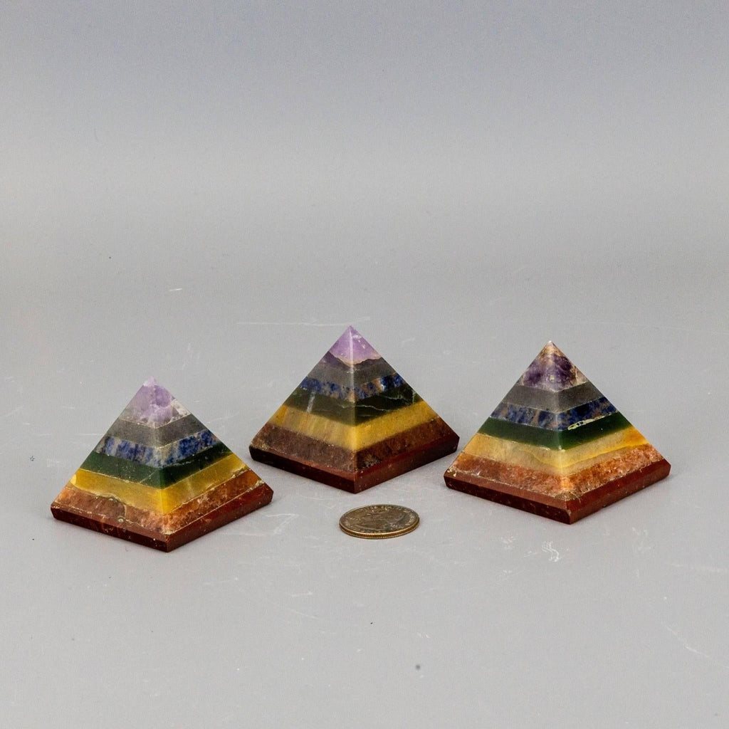 Seven Chakra Crystal Pyramid Natural Healing Stone