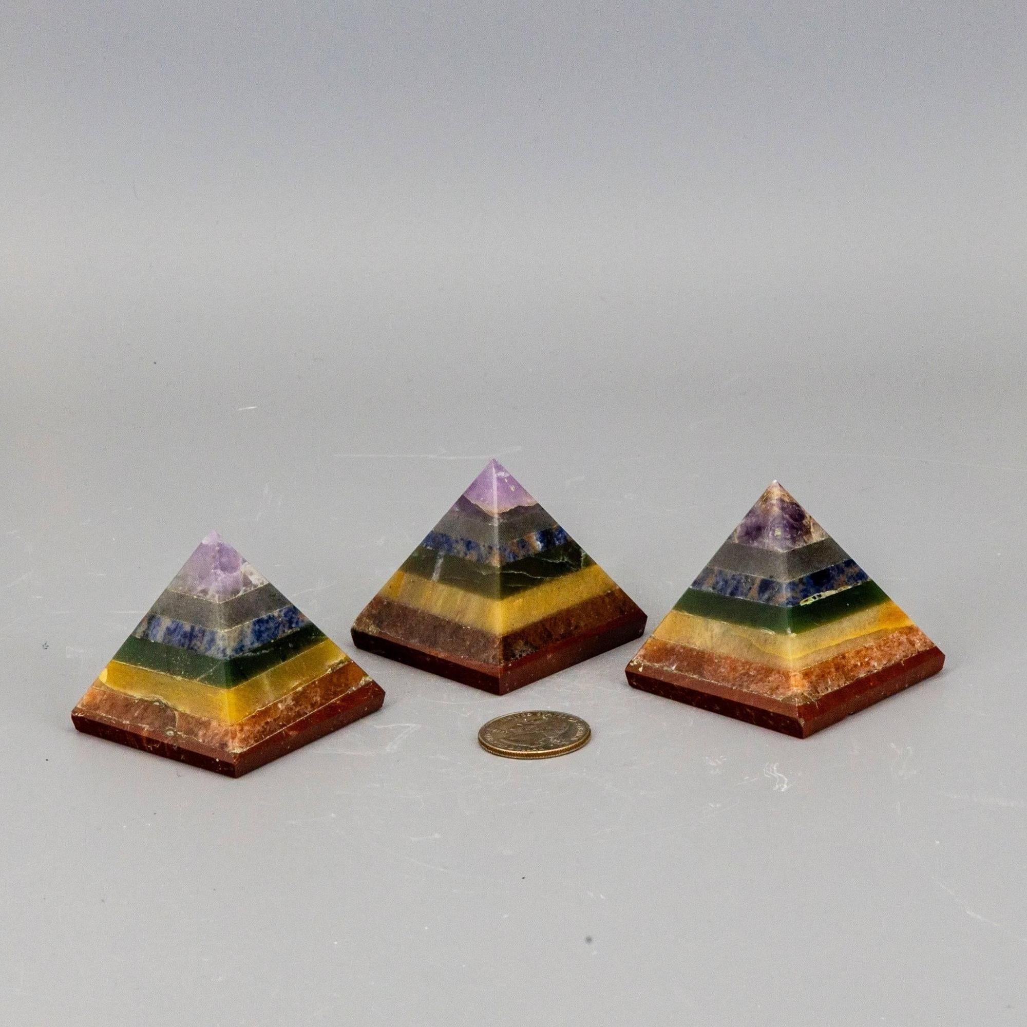 Seven Chakra Crystal Pyramid Natural Healing Stone